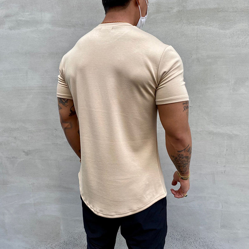Elastisches Sport-T-Shirt aus reiner Baumwolle