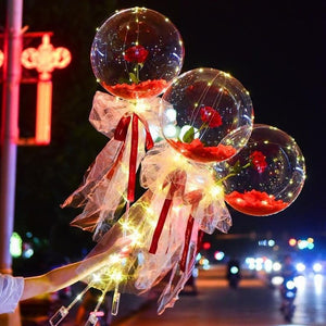 LED-Leuchtballon-Blumenstrauß