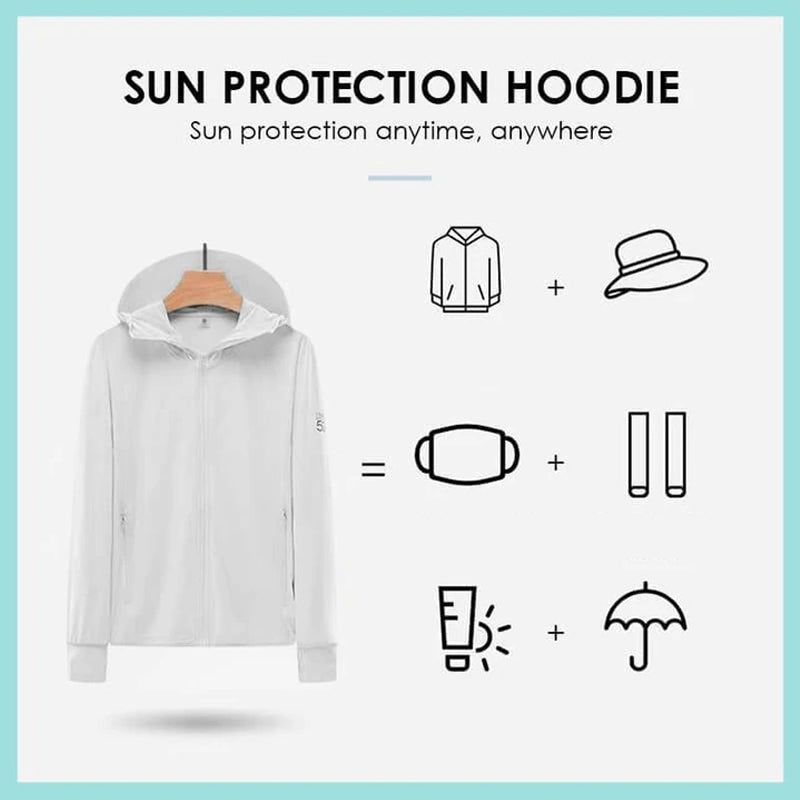 Leichter Sonnenschutz-Hoodie im Freien